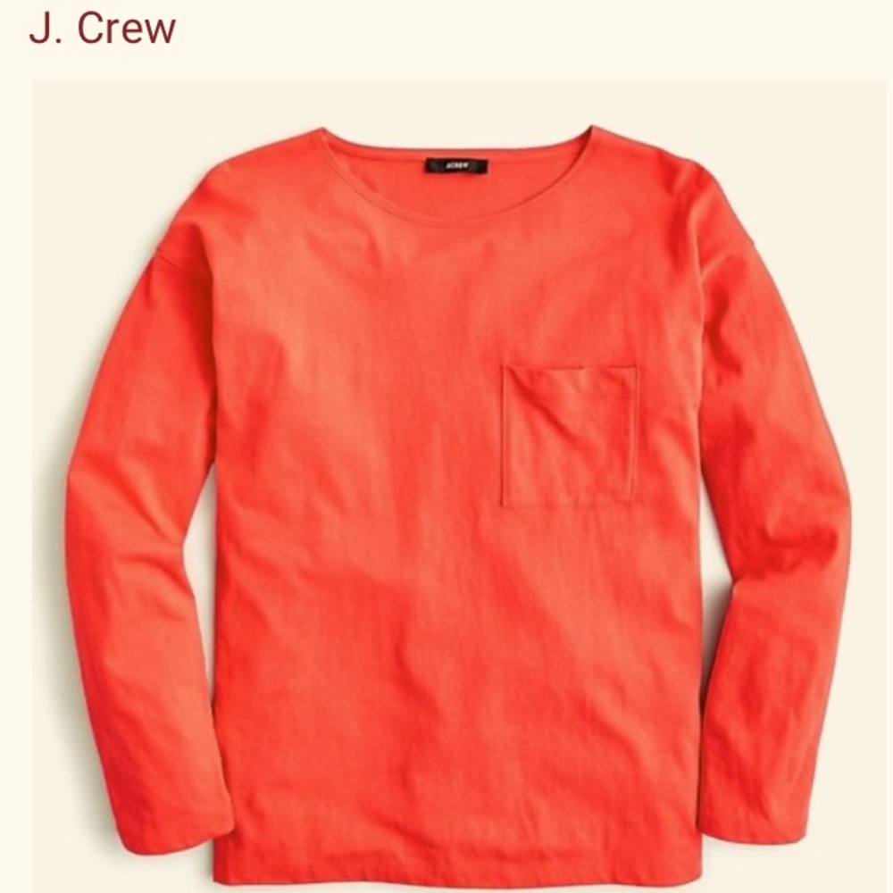 J. Crew long sleeve tee red NWT